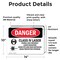 Signmission Radiation & Laser Sign, 10 in H x 14 in W, Vinyl Decal, Rectangle OS-2PACK-DS-D-1014-L-1419 - alternate 2